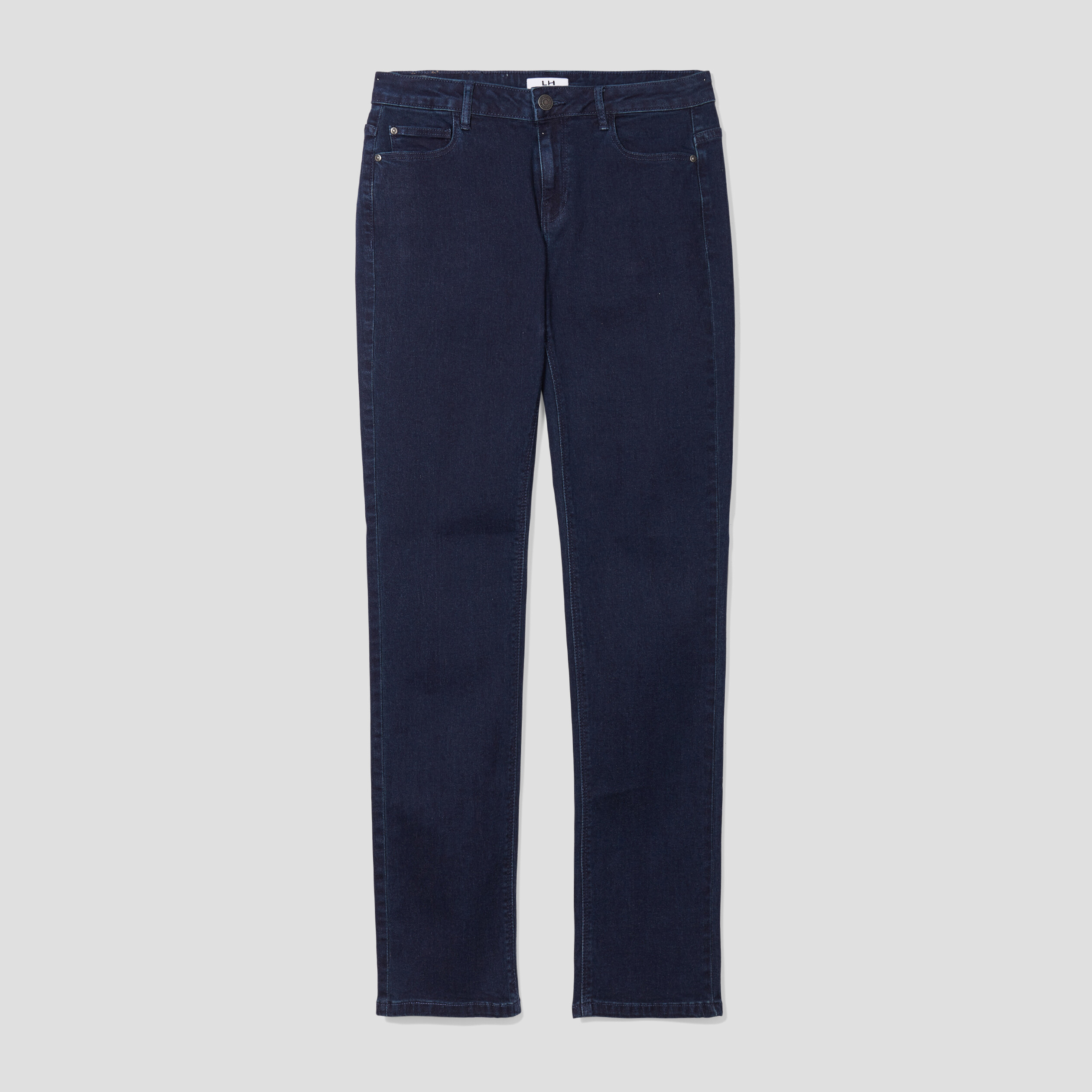 Jeans straight taille normale denim blue black femme | La Halle