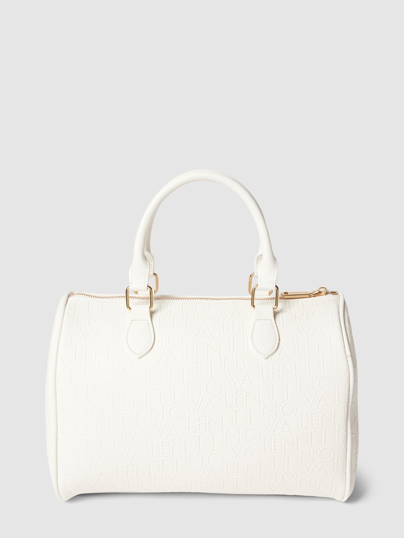 Bowling Bag mit Allover-Muster Modell 'RELAX' in weiß
