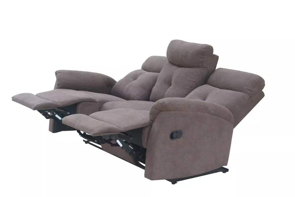 Happy Home Relaxsofa-Set 3tlg. mit 5 Relaxfunktionen - Braun