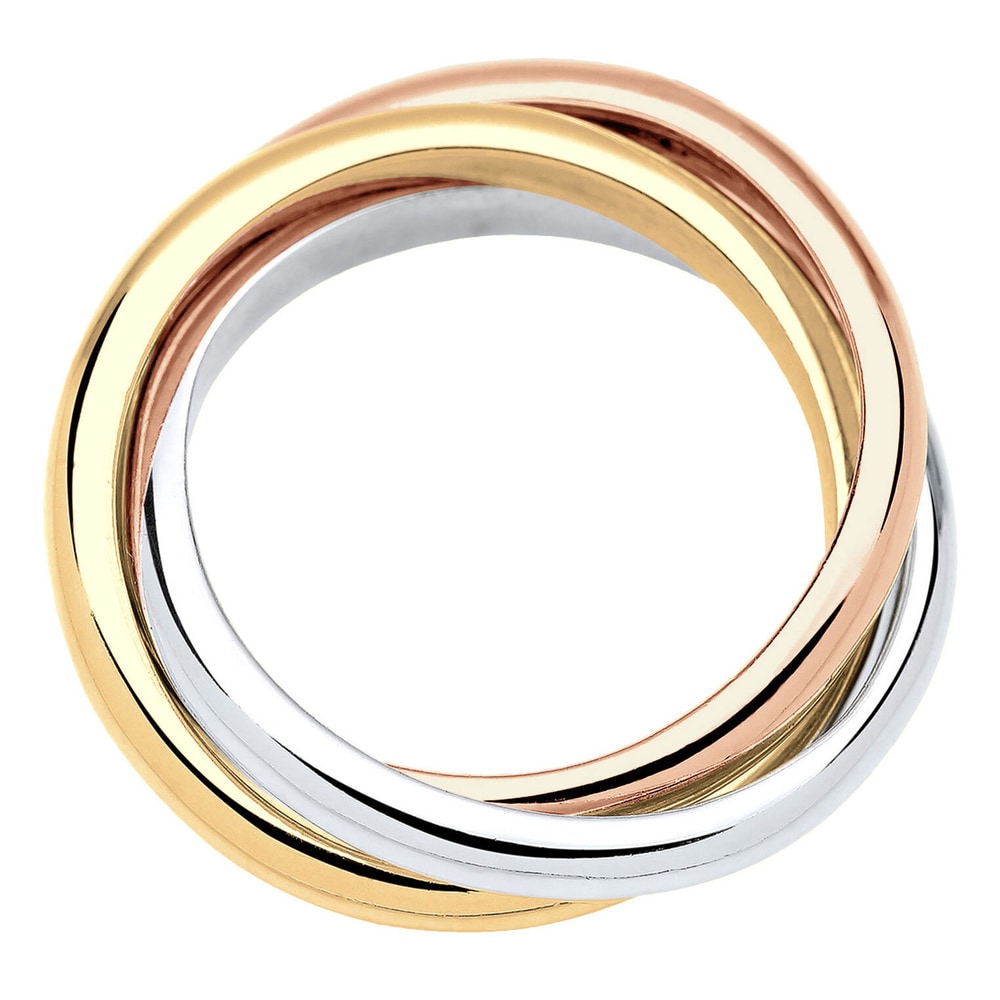 Elli Elli Bague Femmes Trio Enroulement Basique en Argent Sterling 925 Bague