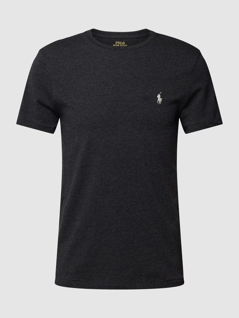 T-Shirt in Melange-Optik in anthrazit