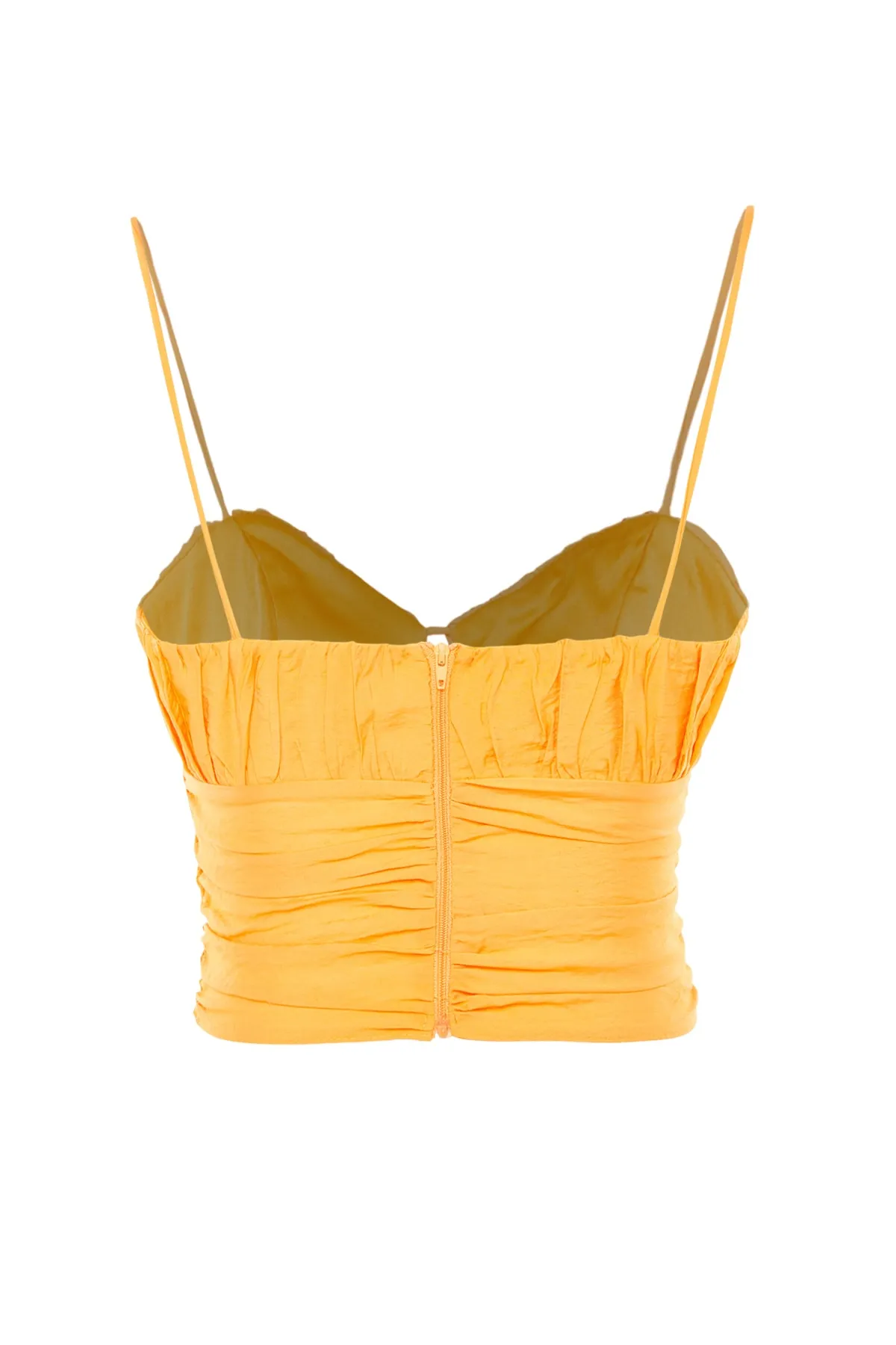 Trendyol Collection  Orangefarbenes, bauchfreies, gefüttertes Popeline-Bustier TPRSS22BS0060