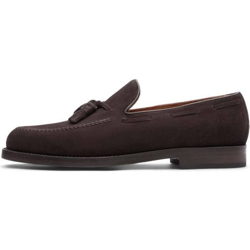 Lottusse Bootsschuh Aus Kalbsveloursleder In Mokka