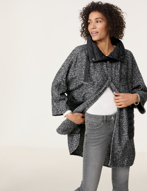 Kurzmantel mit Material-Patch