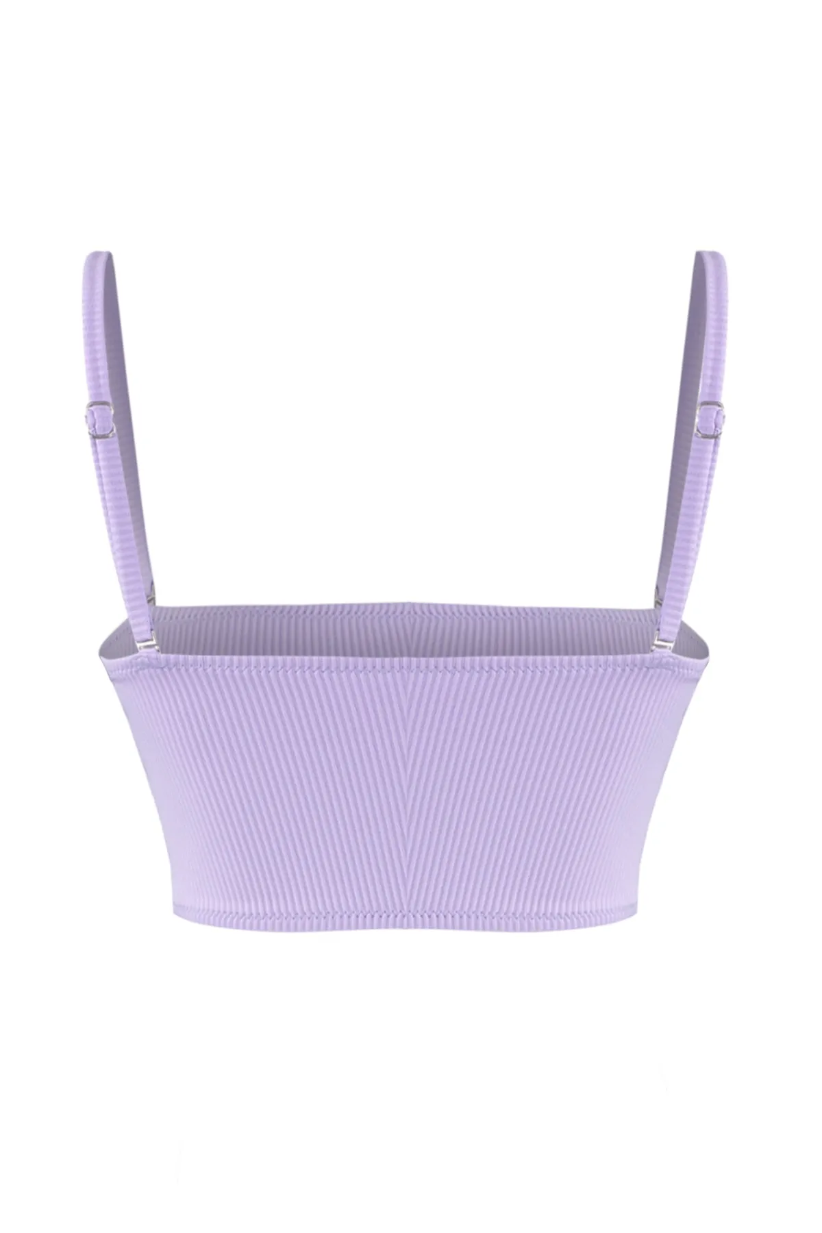 Trendyol Collection  Lilafarbenes, trägerloses, strukturiertes Bikinioberteil TBESS21BU0061
