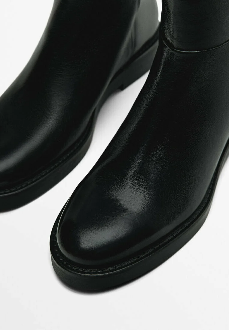 Massimo Dutti SHINY - Botines con plataforma