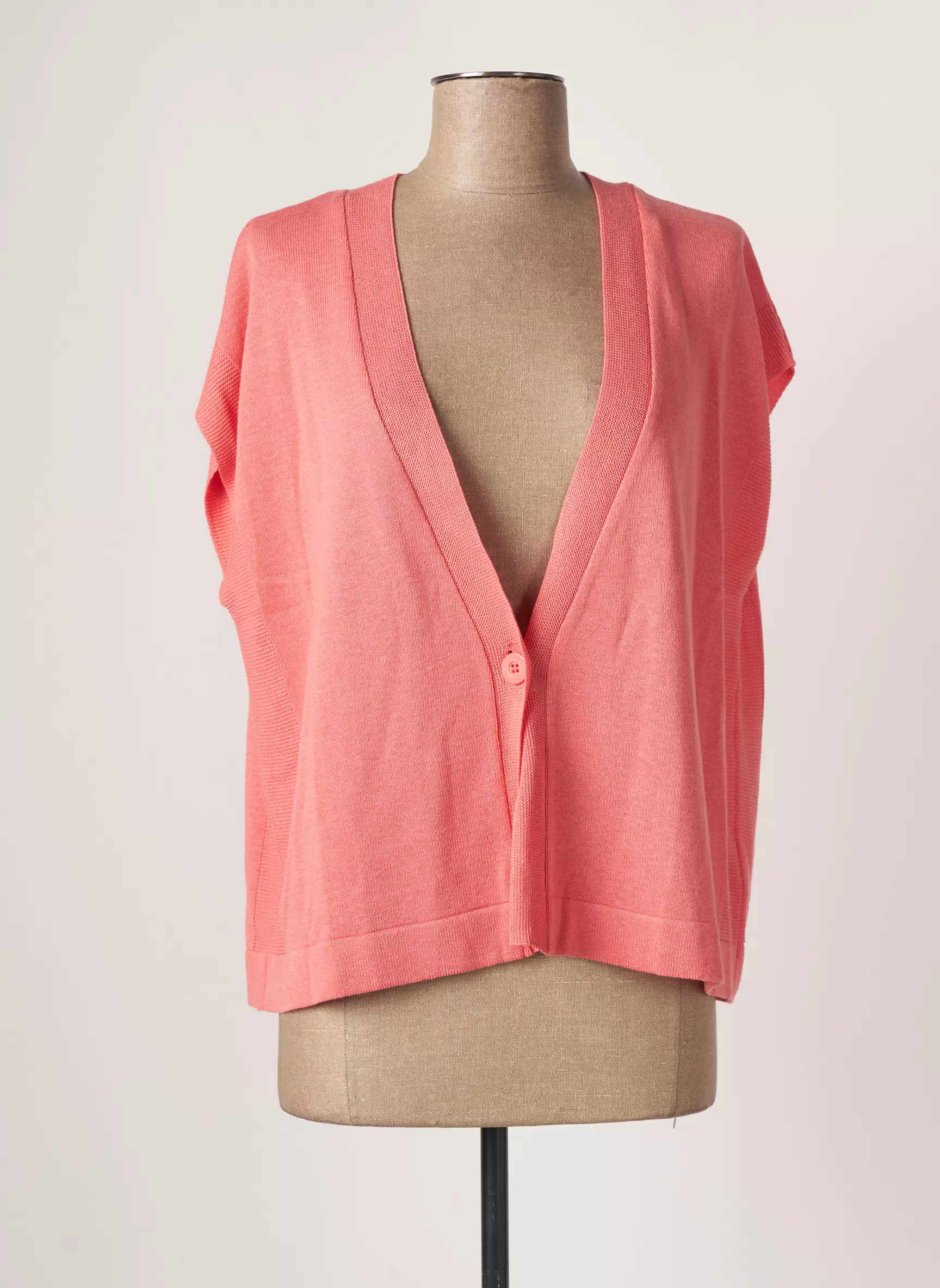 Le Petit Baigneur Gilets Manches Courtes Femme couleur rose