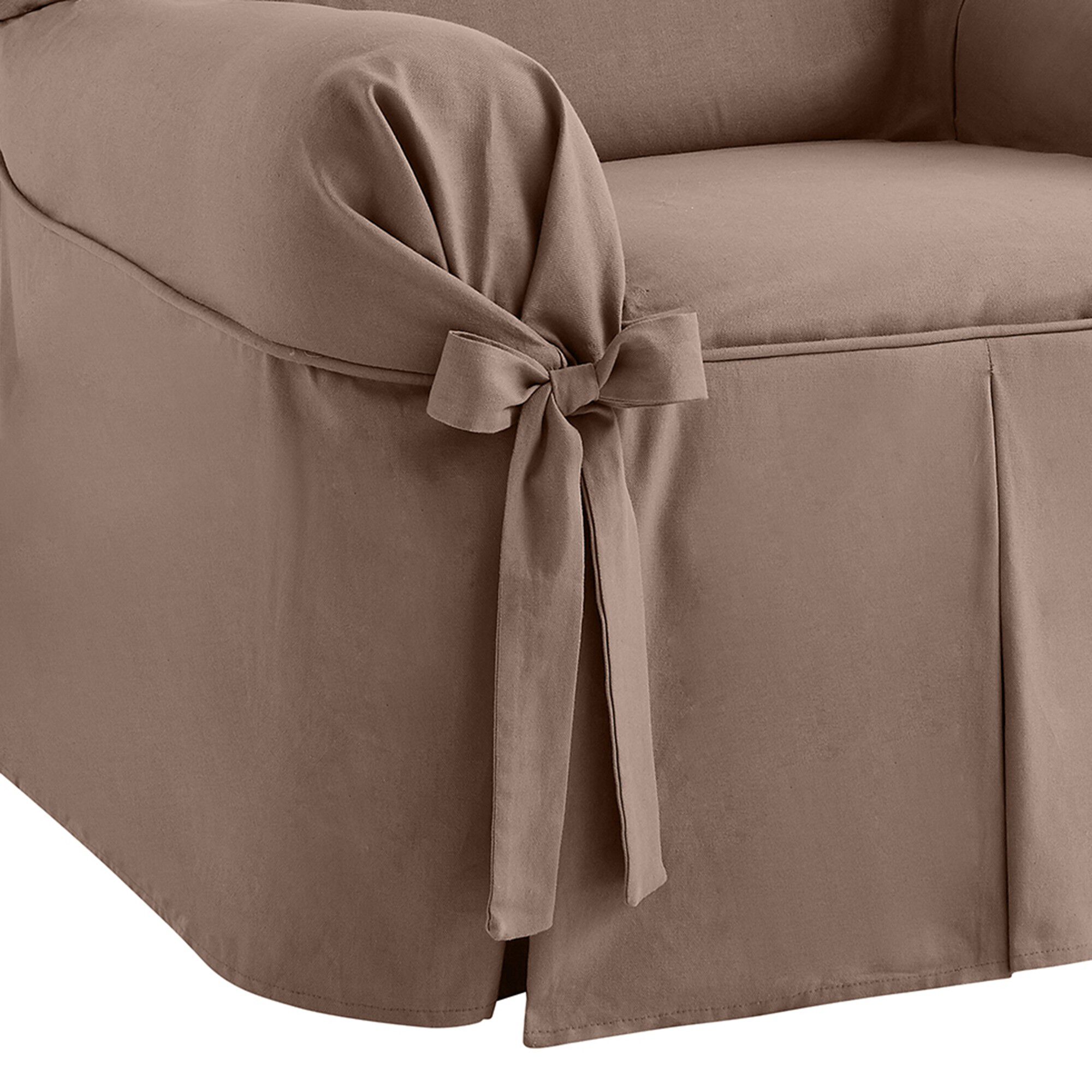 Housse bachette coton uni nouettes fauteuil canapés