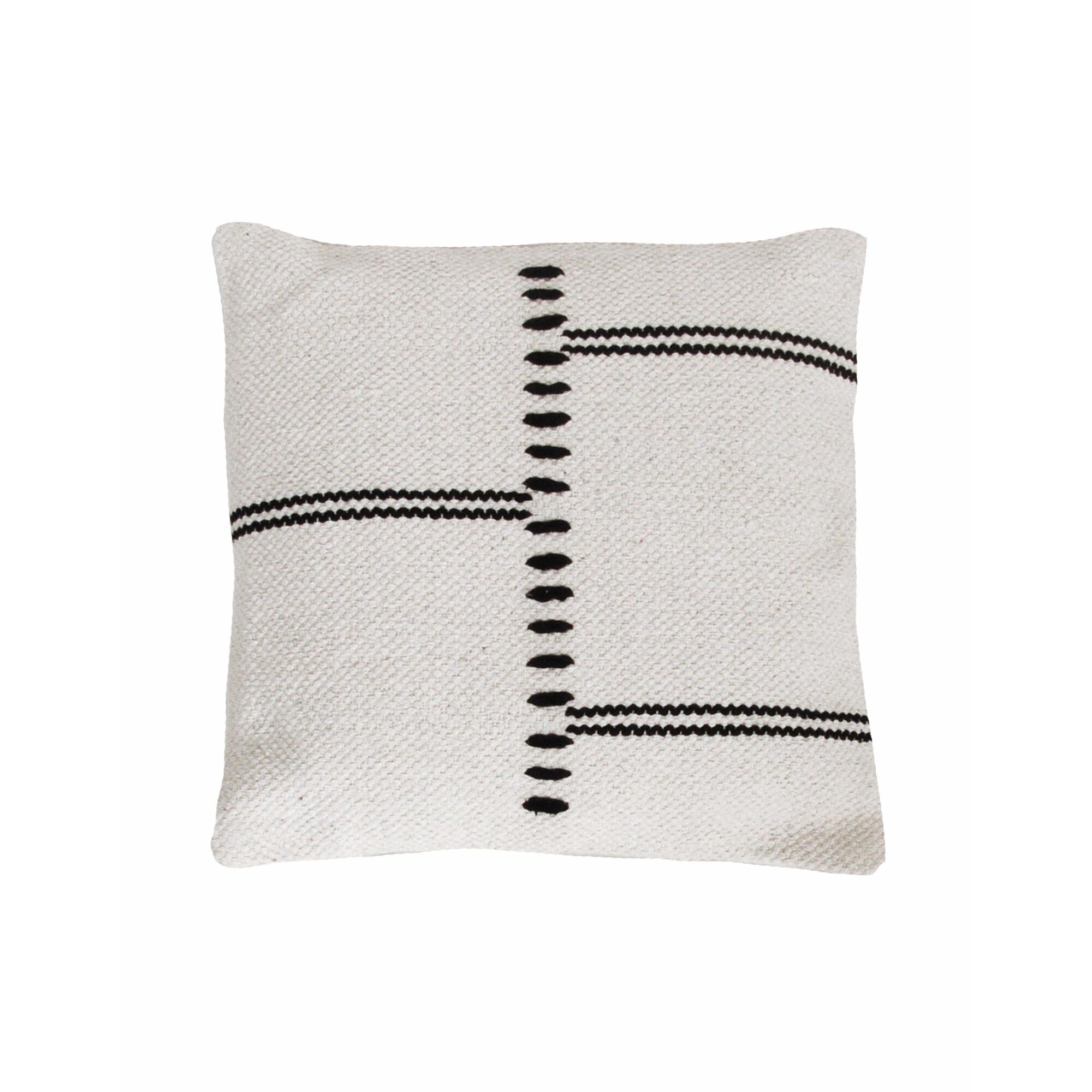Coussin texturé brodé
