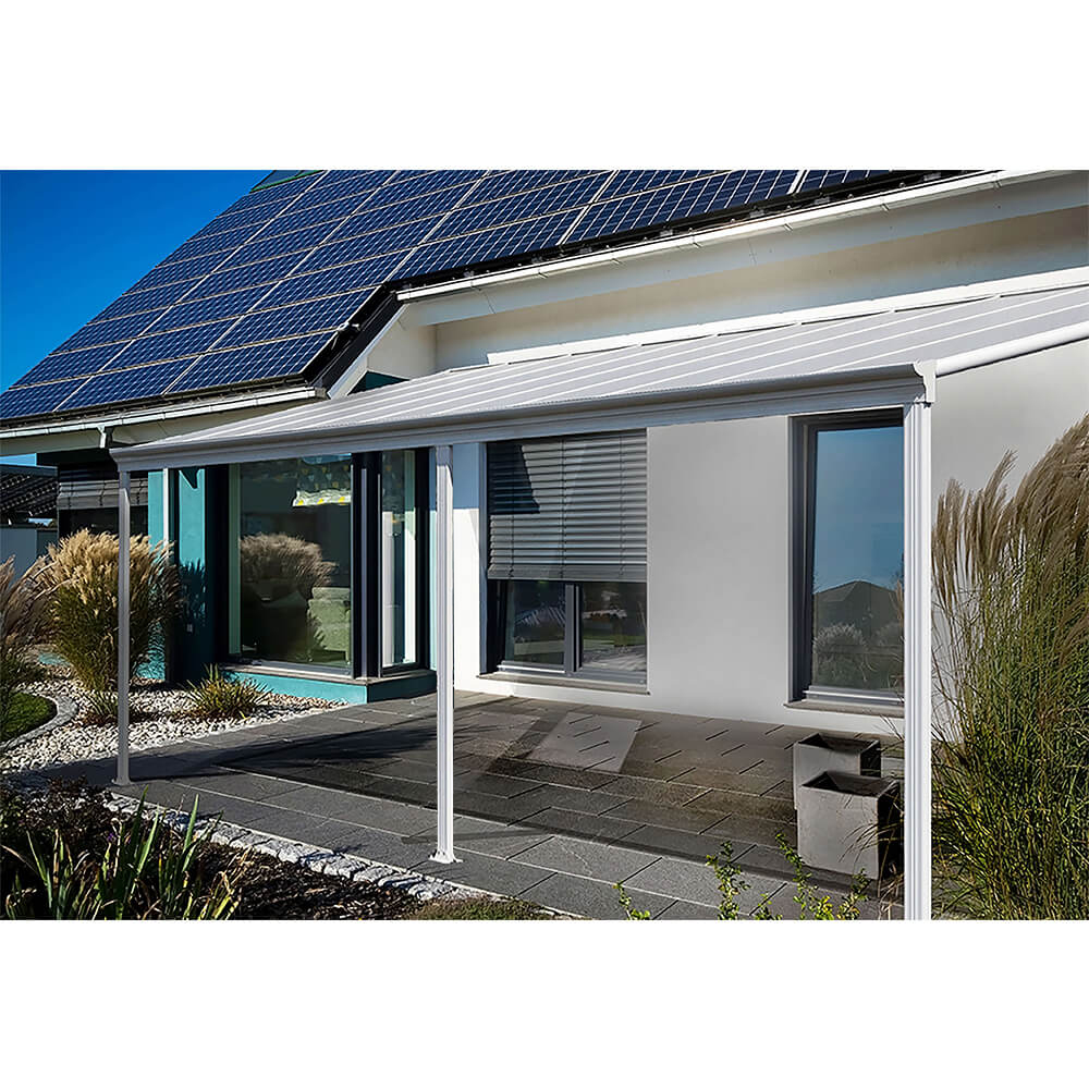 Home Deluxe Terrassenüberdachung SOLIS 495 x 303 x 226 / 278 cm weiß