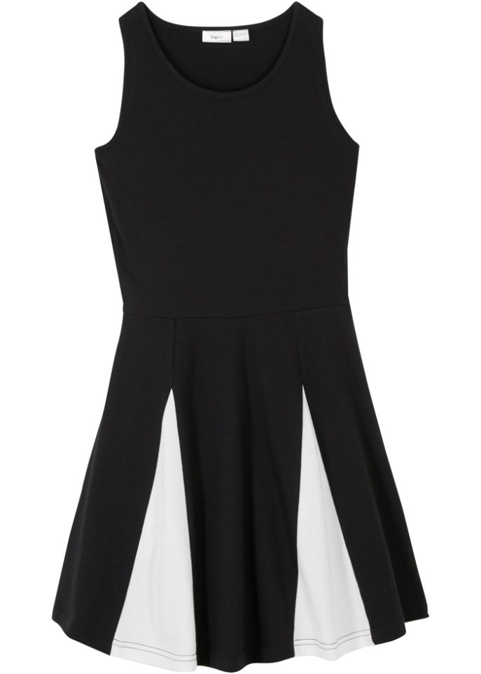 Mädchen Jerseykleid mit Einsätzen aus Bio-Baumwolle