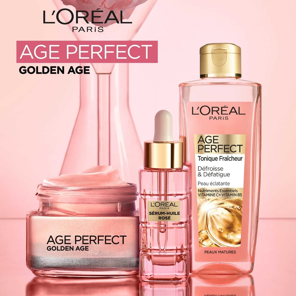 L'Oréal Paris Age Perfect Golden Age Trousse Routine Lotion, Sérum & Crème de jour fermeté, éclat et vitalité