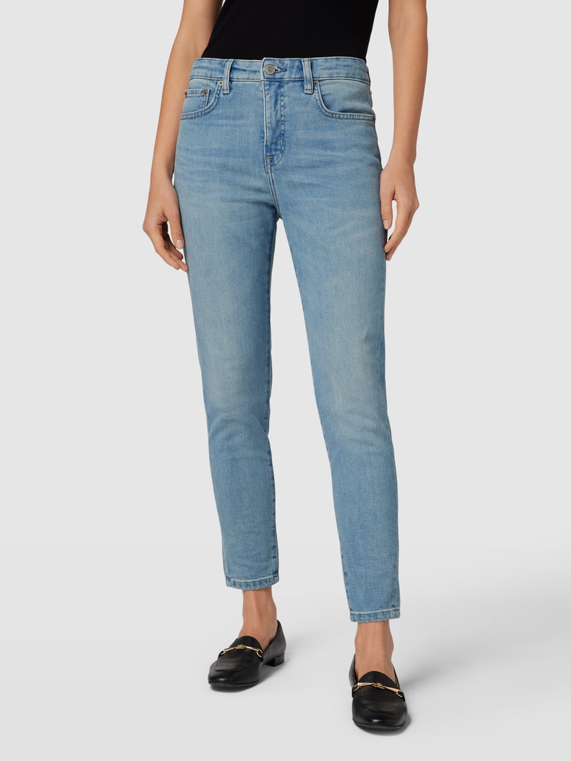 Slim Fit Jeans mit Knopf- und Reißverschluss in jeans
