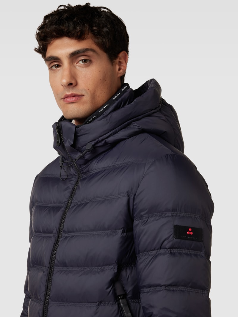 Steppjacke mit abnehmbarer Kapuze Modell 'BOGGS' in marineblau