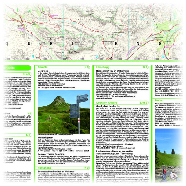 Bregenzerwald, Großes Walsertal, Nagelfluhkette Wander- und Radkarte 1 : 35 000 - Wanderkarte