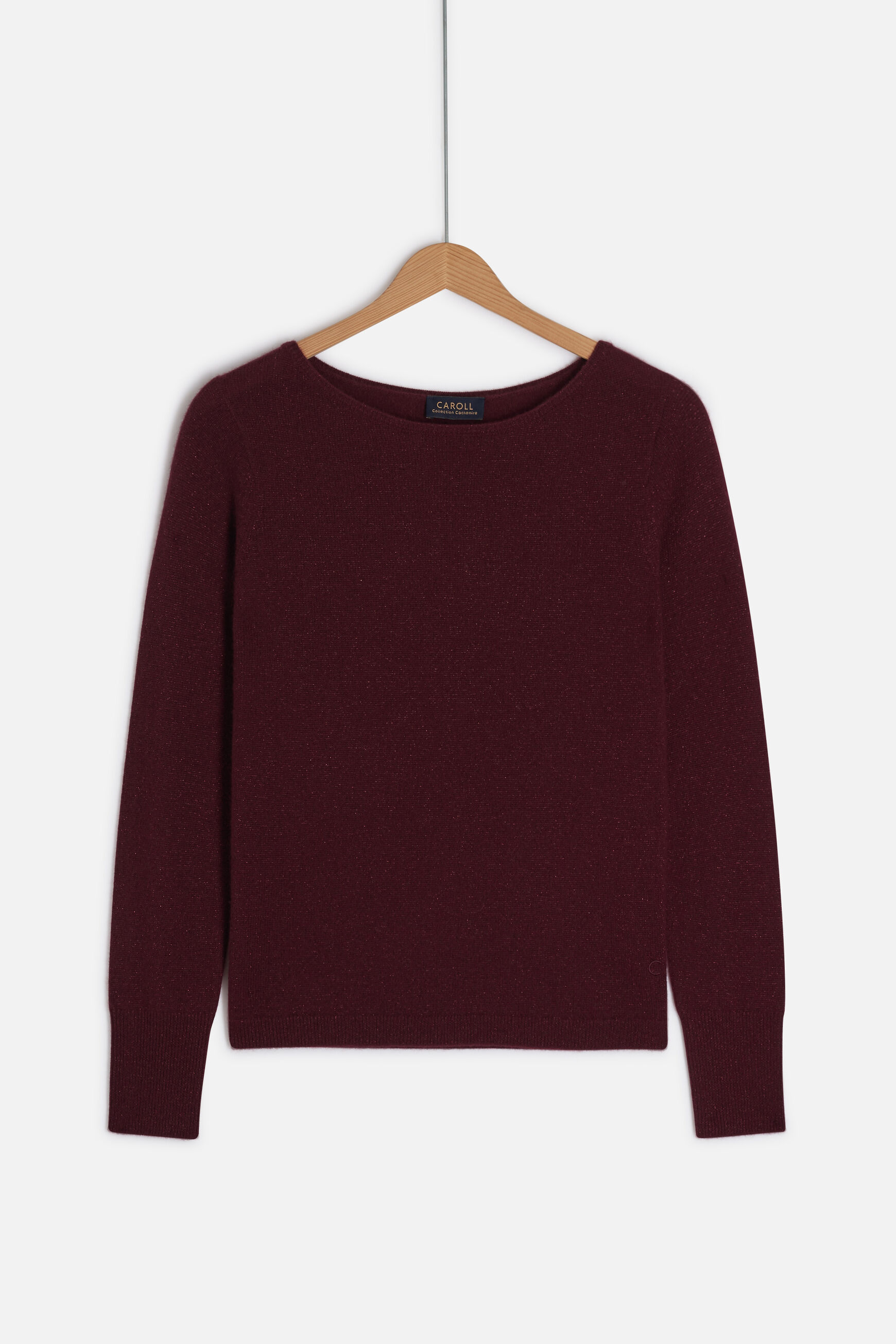 pull zofia lurex 100% cachemire bordeaux femme