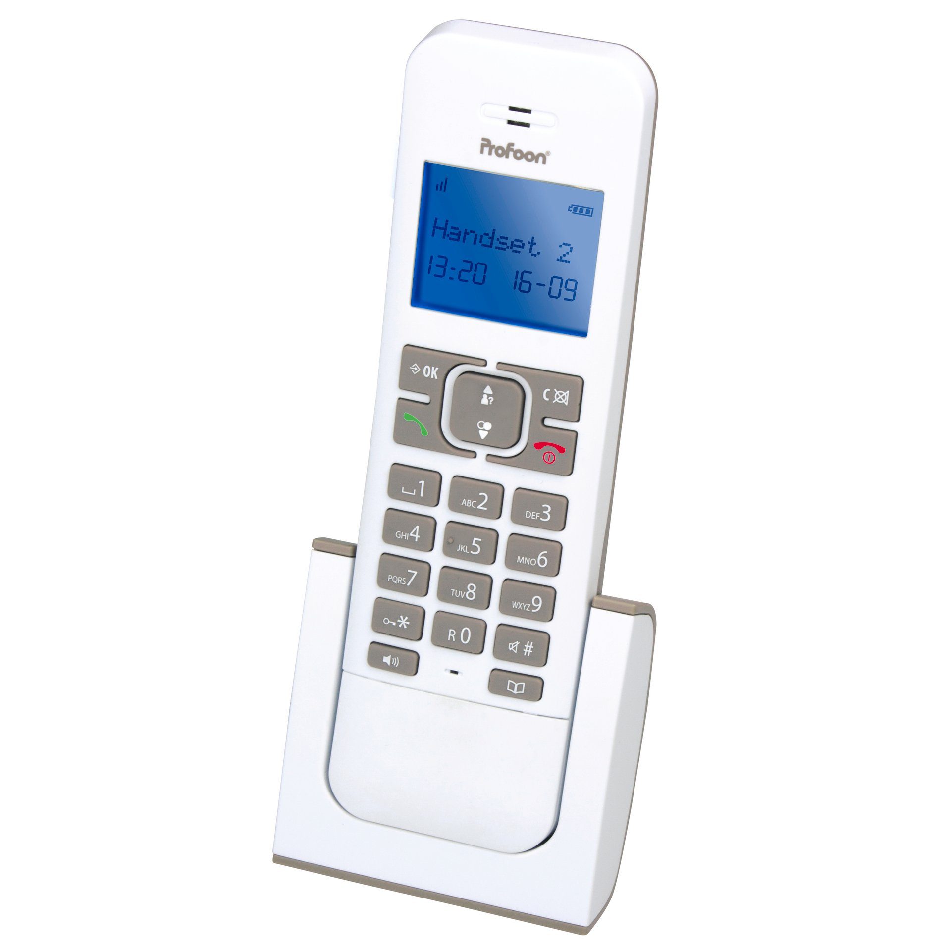 Profoon PDX-8420TE DECT-Telefon mit 2 Mobilteilen Schnurloses DECT-Telefon