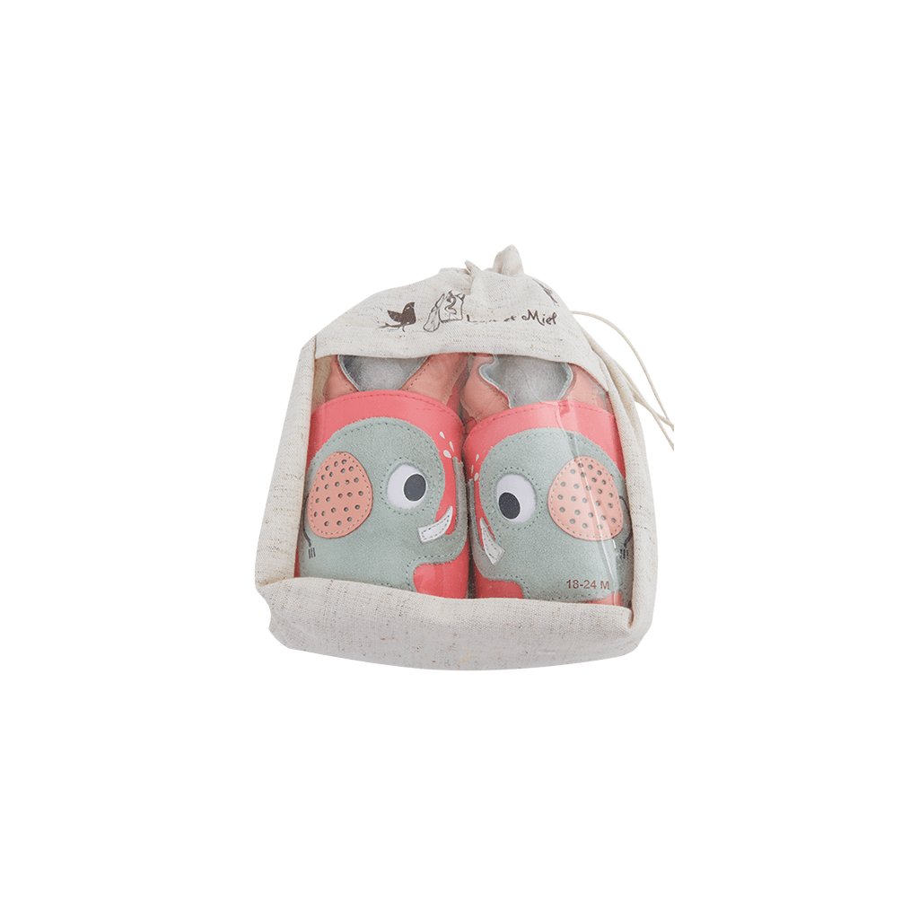 Lait et Miel Éléphant Krabbelschuhe mit Elefanten