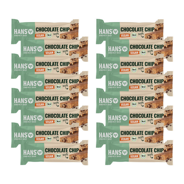 Vegane Bio Oat Bar, Chocolate Chip, 16er Set (16 x 35g = 560g)