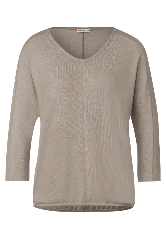 Street One Shirt in Melangeoptik