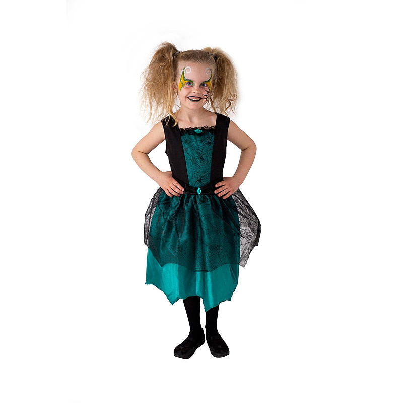 Aå Halloweendrakt 4-6 år, grønn heks