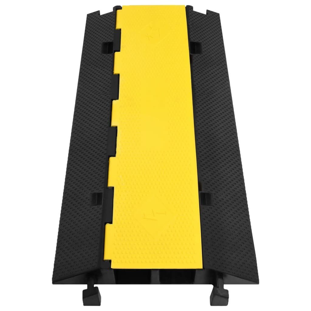 vidaXL Verkehrsschild Kabelschutzrampe mit 2 Kanälen 100 cm Gummi, (1 St)