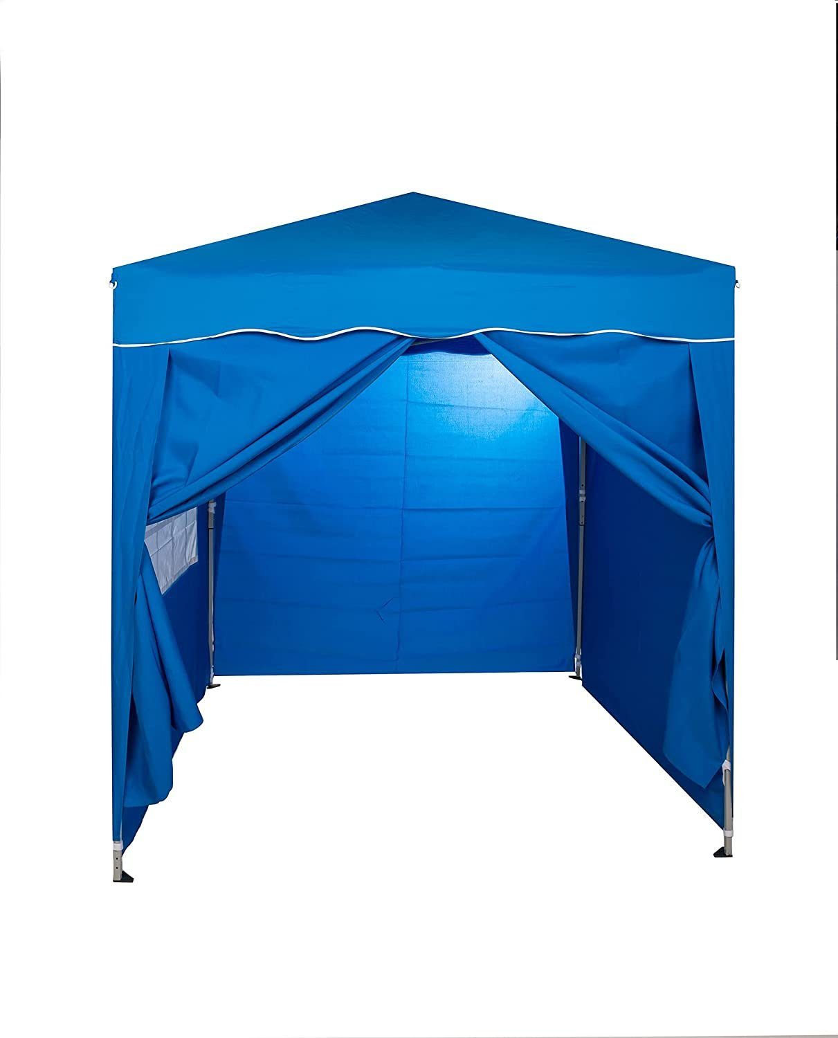 Defactoshop Faltpavillon Faltpavillon Klappzelt 2x2m Zelt + 4 Seiten Wasserdicht, mit 4 Seitenteilen, 200x200 cm