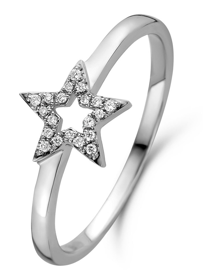 Inel Diamond Point din aur alb, diamant de 0.05 ct, model Dreamer.