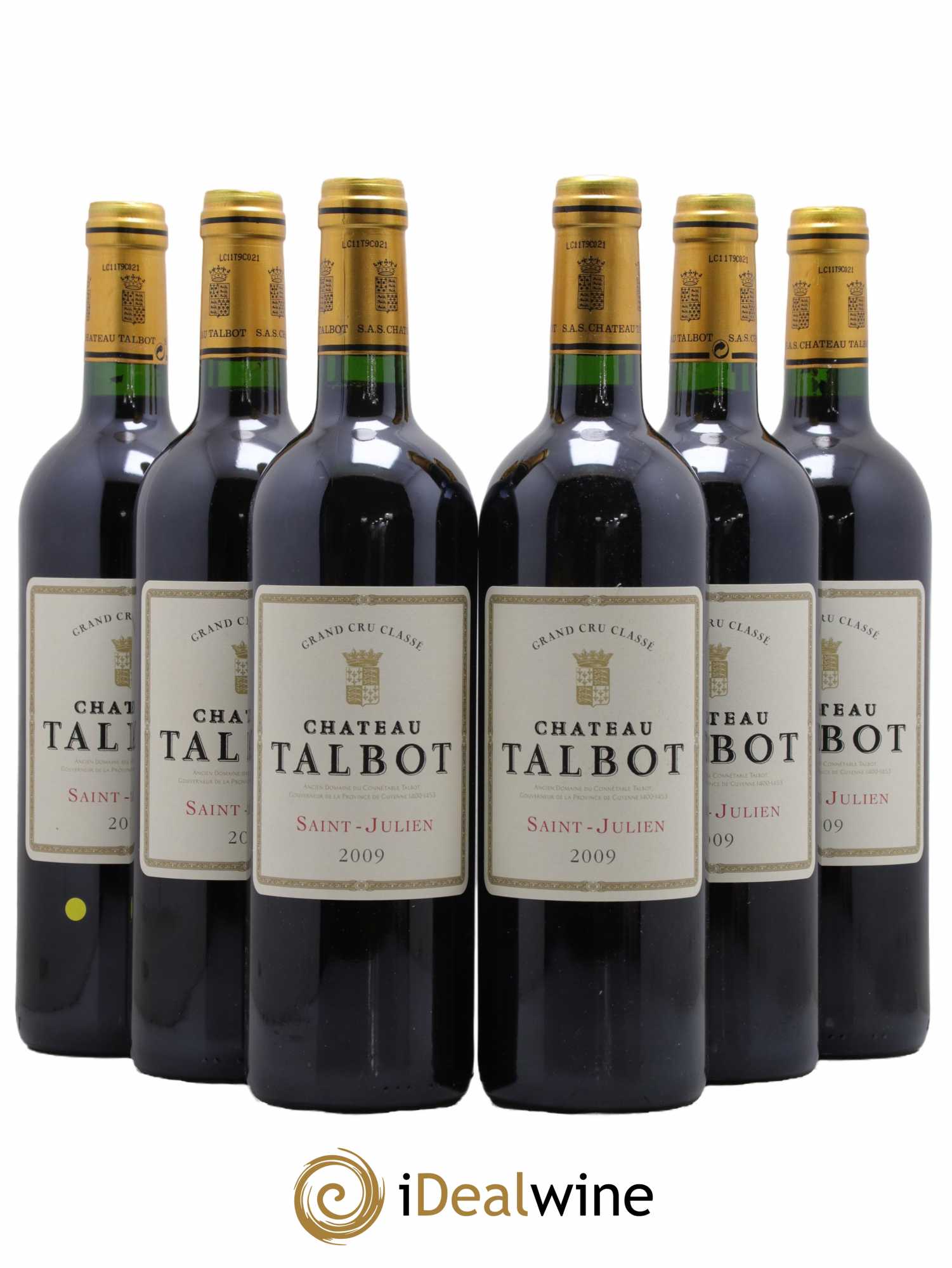 Château Talbot 4ème Grand Cru Classé  2009 - Lot de 6 Bouteilles