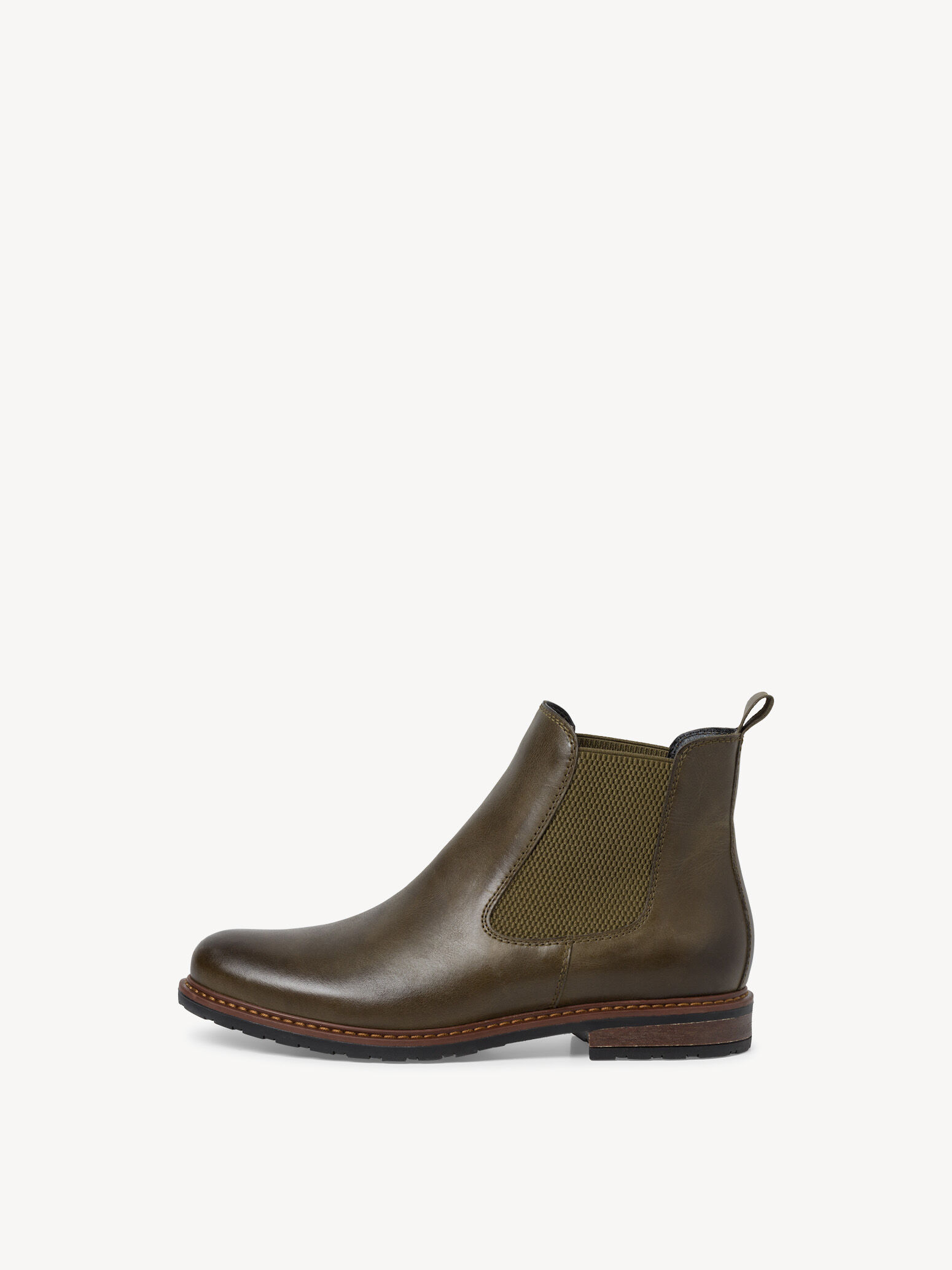 Bottine Chelsea en cuir - vert