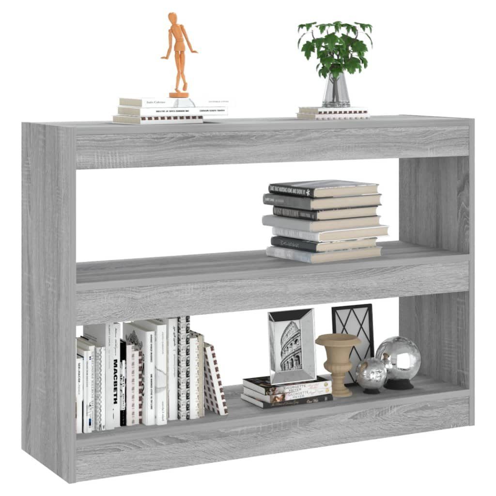 vidaXL Bücherregal Bücherregal/Raumteiler Grau Sonoma 100×30×72 cm, 1-tlg.
