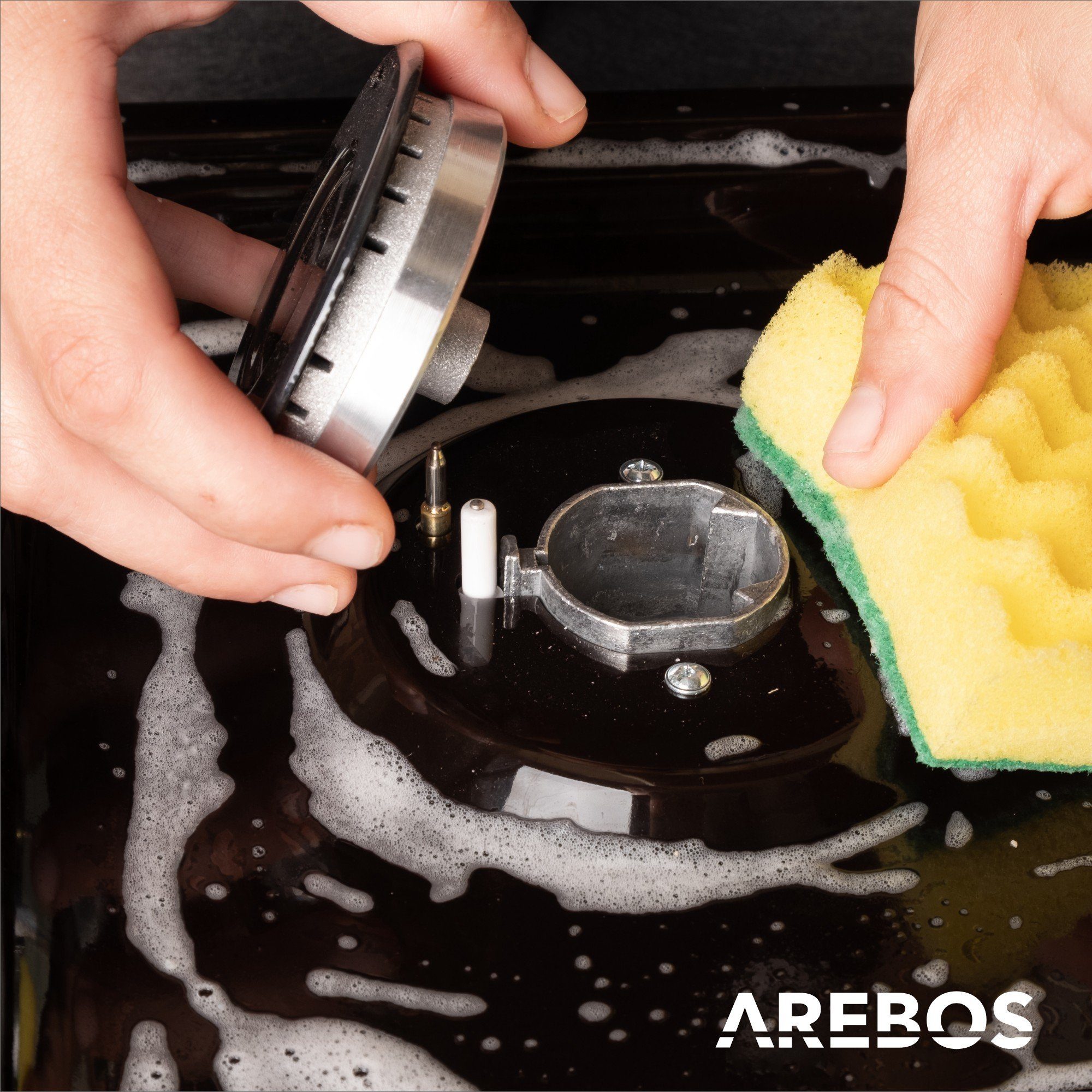Arebos Gas-Kochfeld Gasherd AR-HE-GH63, Geeignet für Erdgas oder Propangas, Gasherd, Gaskocher