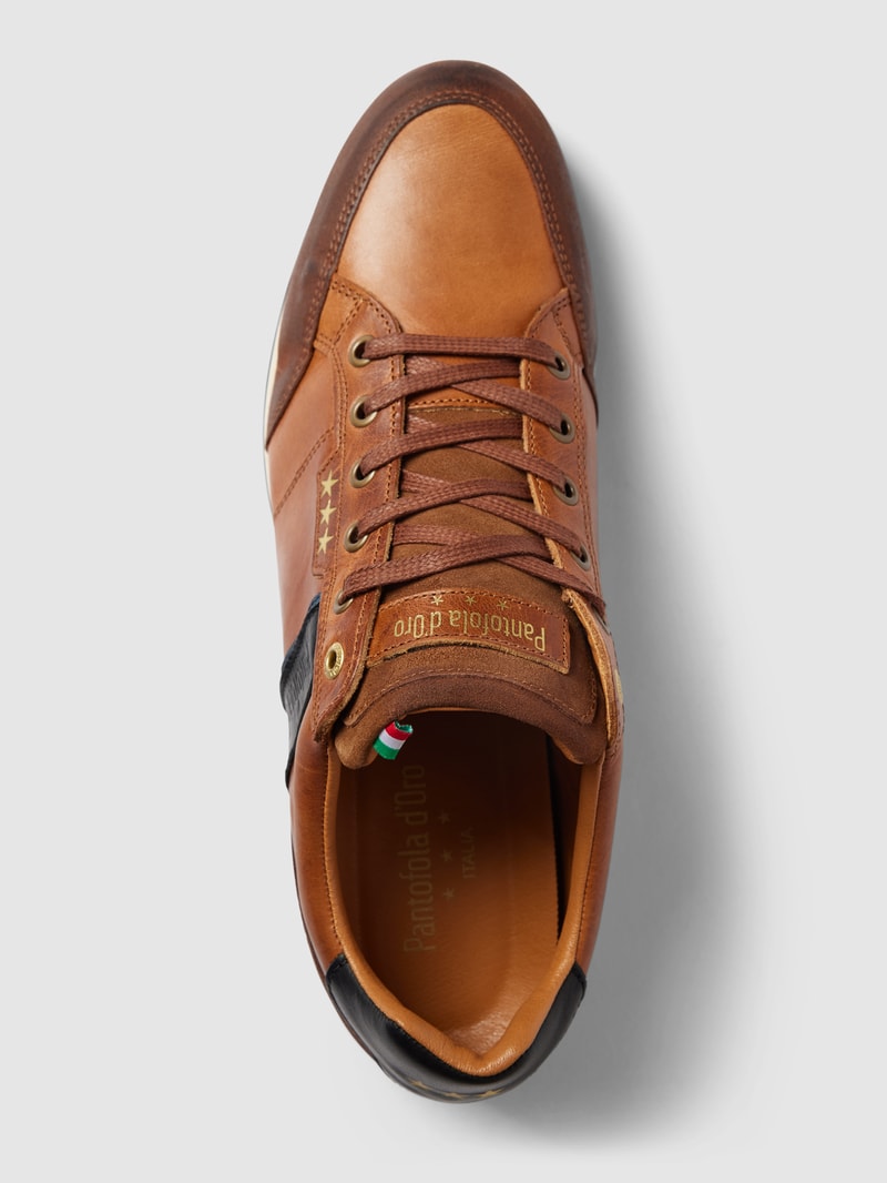 Sneaker aus Leder Modell 'ROMA UOMO' in cognac