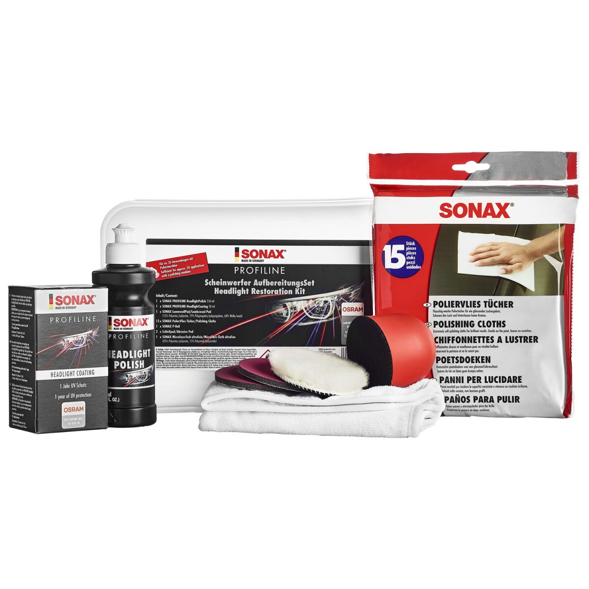 SONAX PROFILINE ScheinwerferAufbereitungsSet