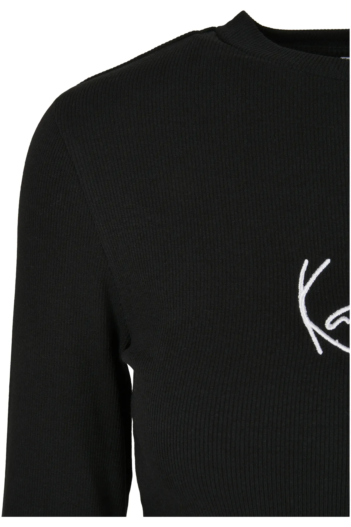 KARL KANI  Damen KW-LS012-001-01 SMALL SIGNATURE RIB LS BLACK