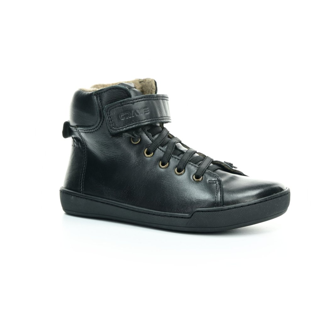 Crave Winfield Schwarze Winter-BarfußSchuhe