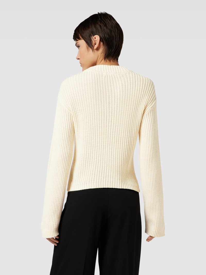 Strickpullover in Ripp-Optik Modell 'HILDE' in beige