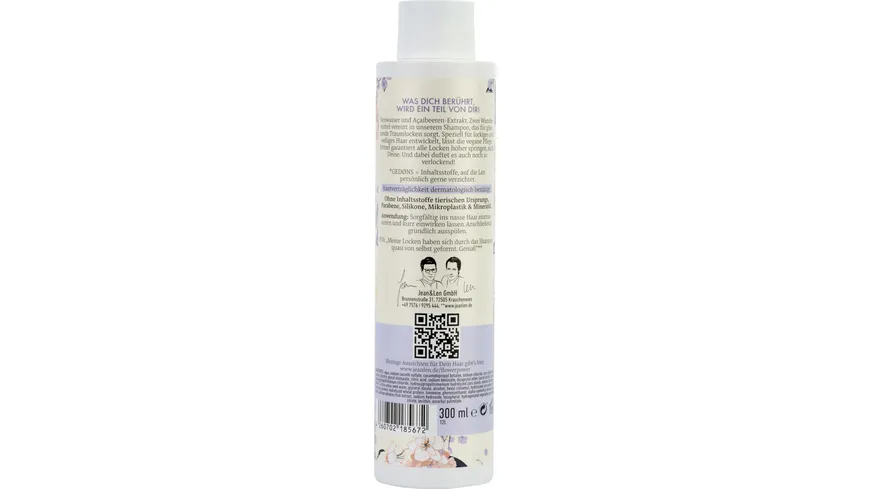 Jean&Len Shampoo Traumlocken Reiswasser & Acaibeere 300 ml
