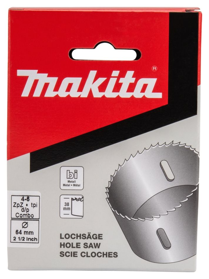 Makita Zubehör P-52635 Lochsäge 64 mm HSS Bimetall Weiß