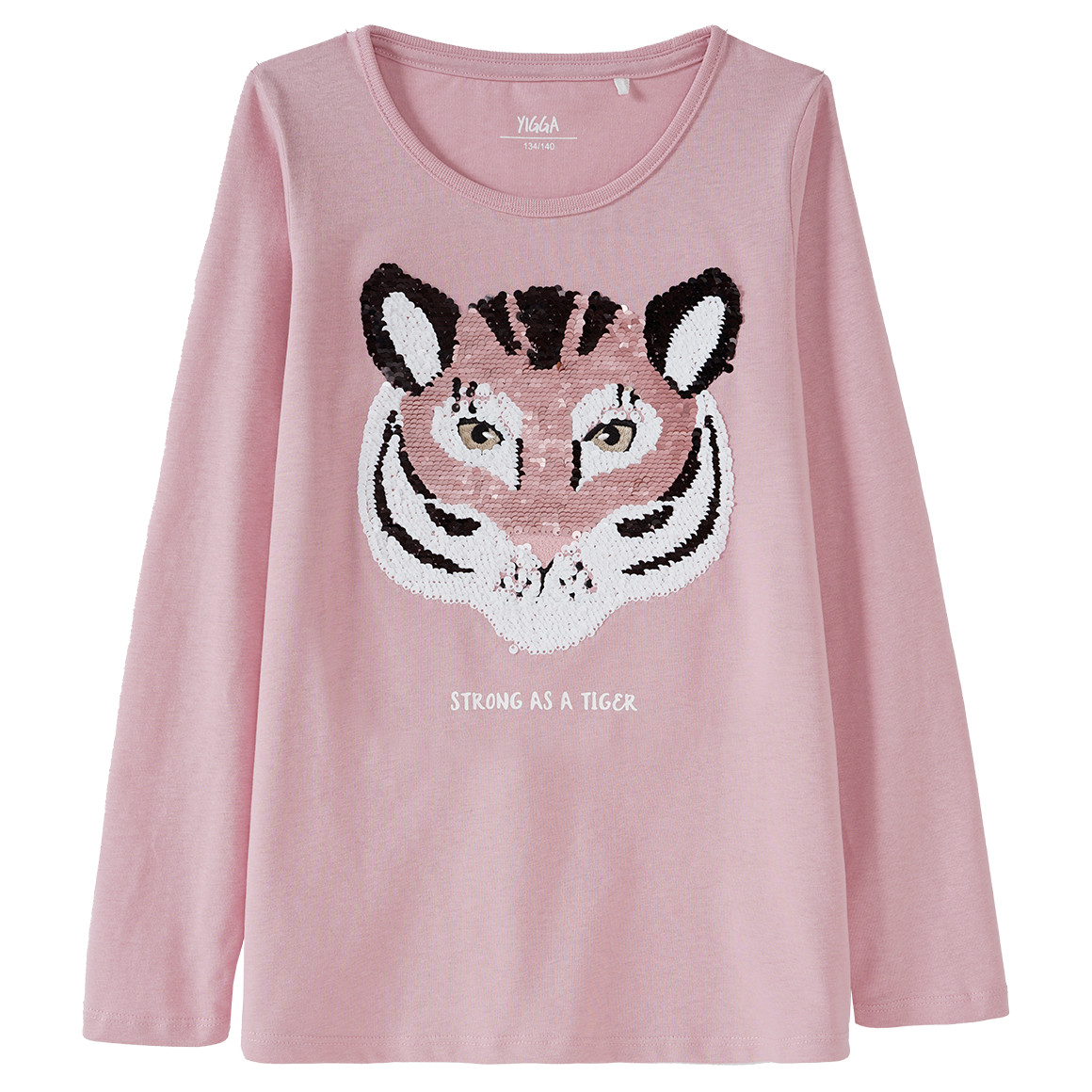 Mädchen Langarmshirt mit Wendepailletten
