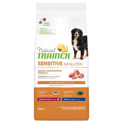 Natural Trainer Sensitive No Gluten Adult Medium/Maxi mit Schwein