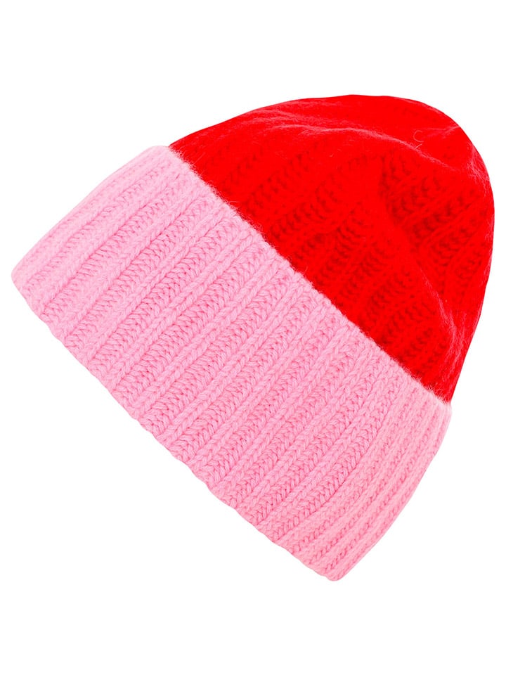 Zwillingsherz Kaschmir-Mütze in Pink/ Rot günstig kaufen onesize