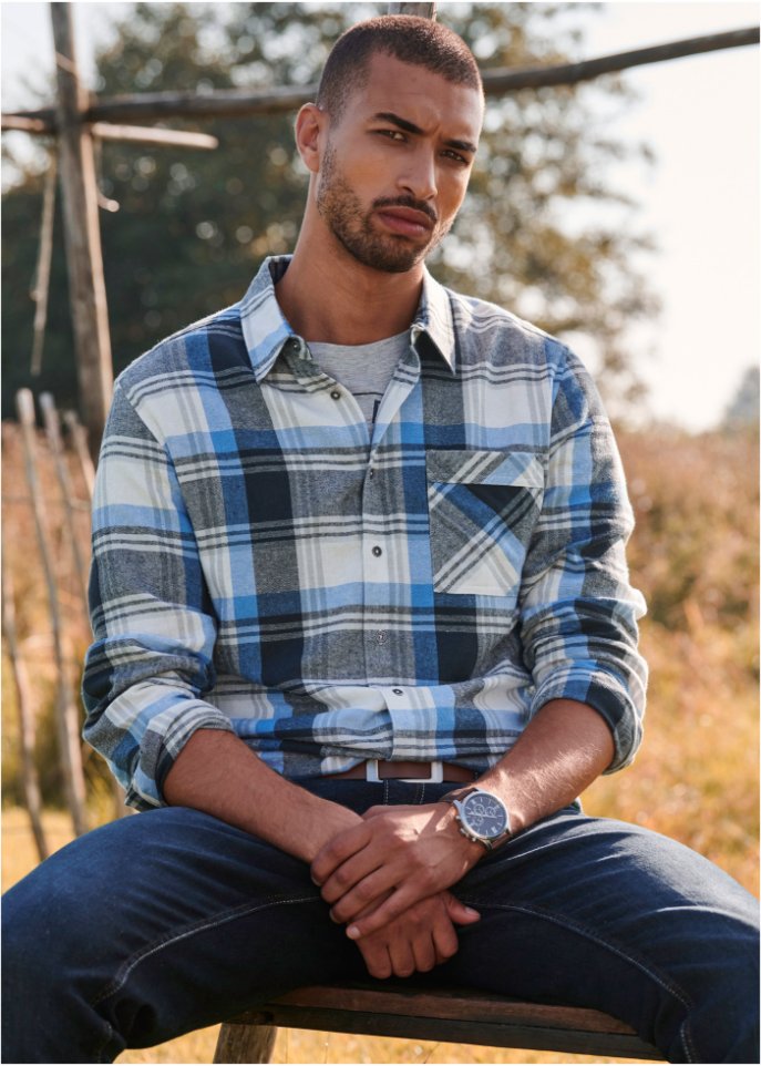 Flanell-Langarmhemd