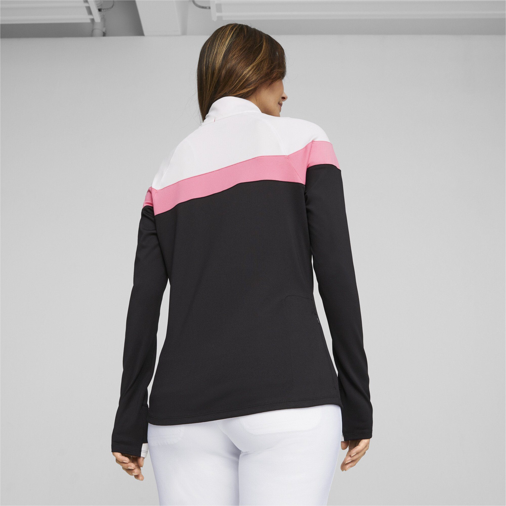 PUMA Trainingspullover Leichter Golfpullover mit Reißverschluss Damen