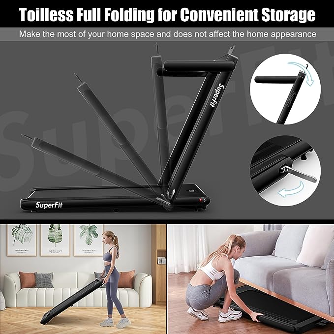Goplus 2 in 1 Folding Treadmill