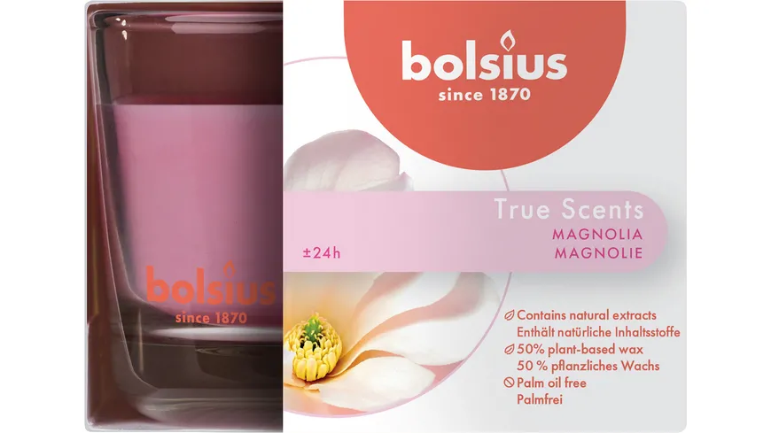 bolsius Duftglas medium True Scents Magnolie Magnolie