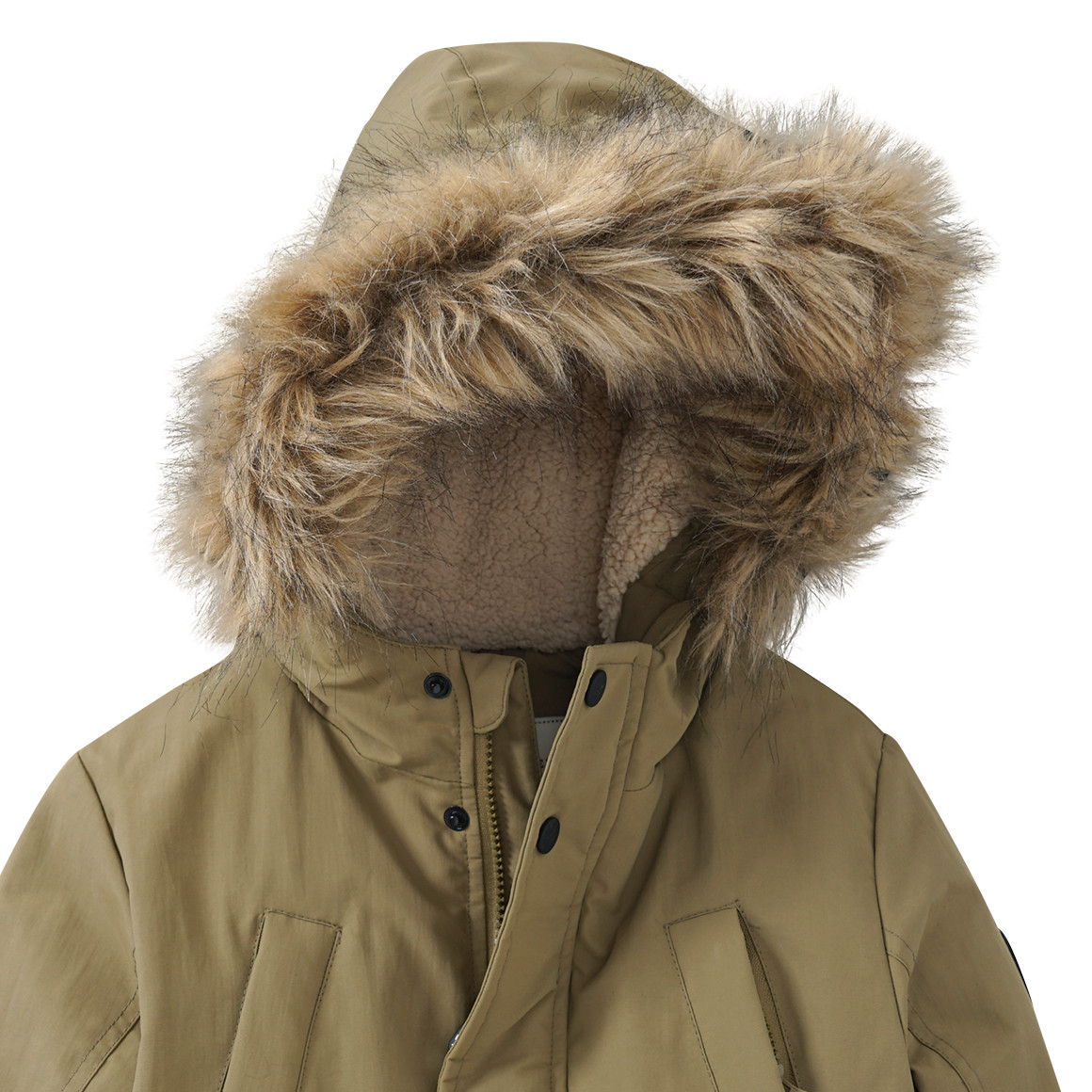 Jungen Parka mit Fellimitat