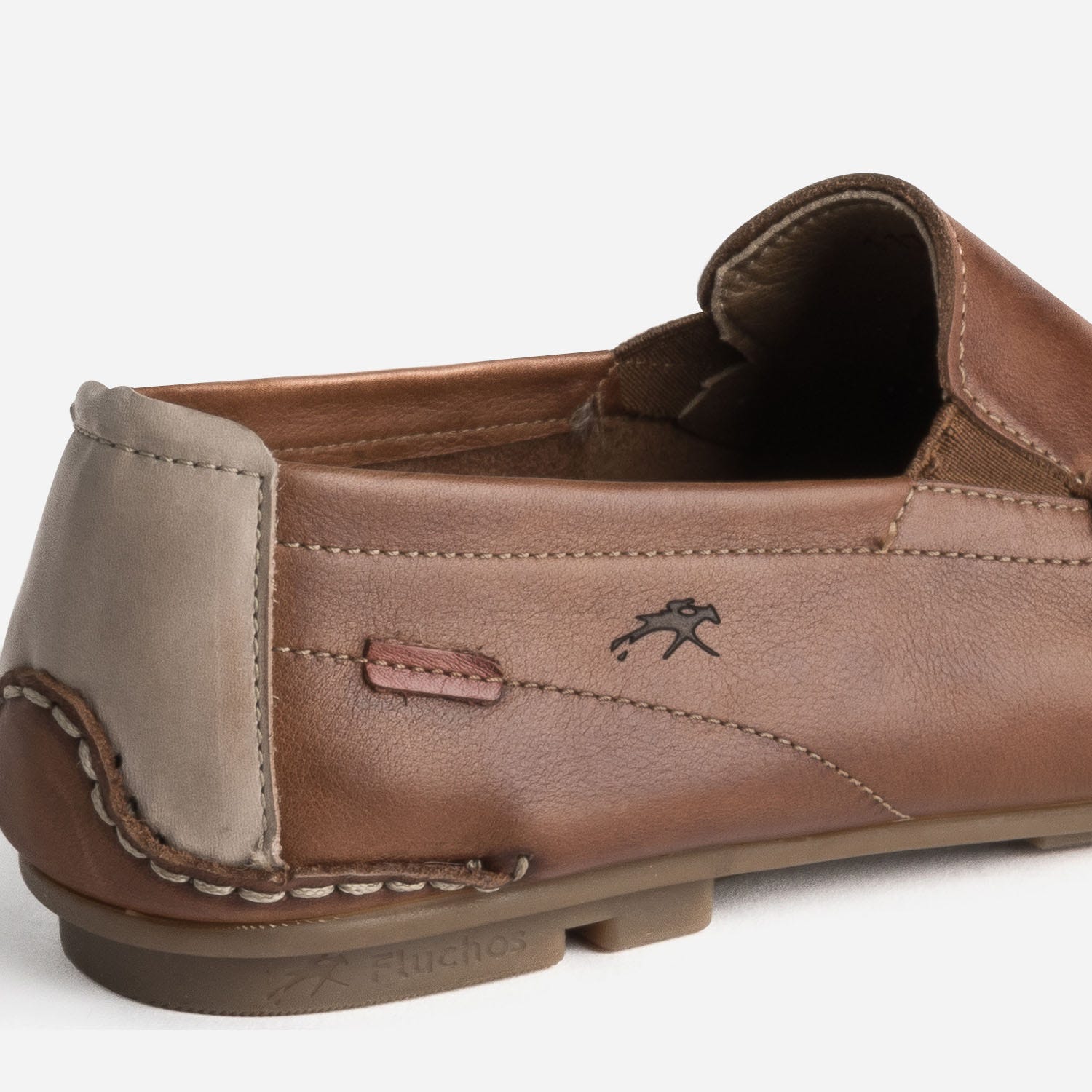 Slip-on FLUCHOS cognac en cuir