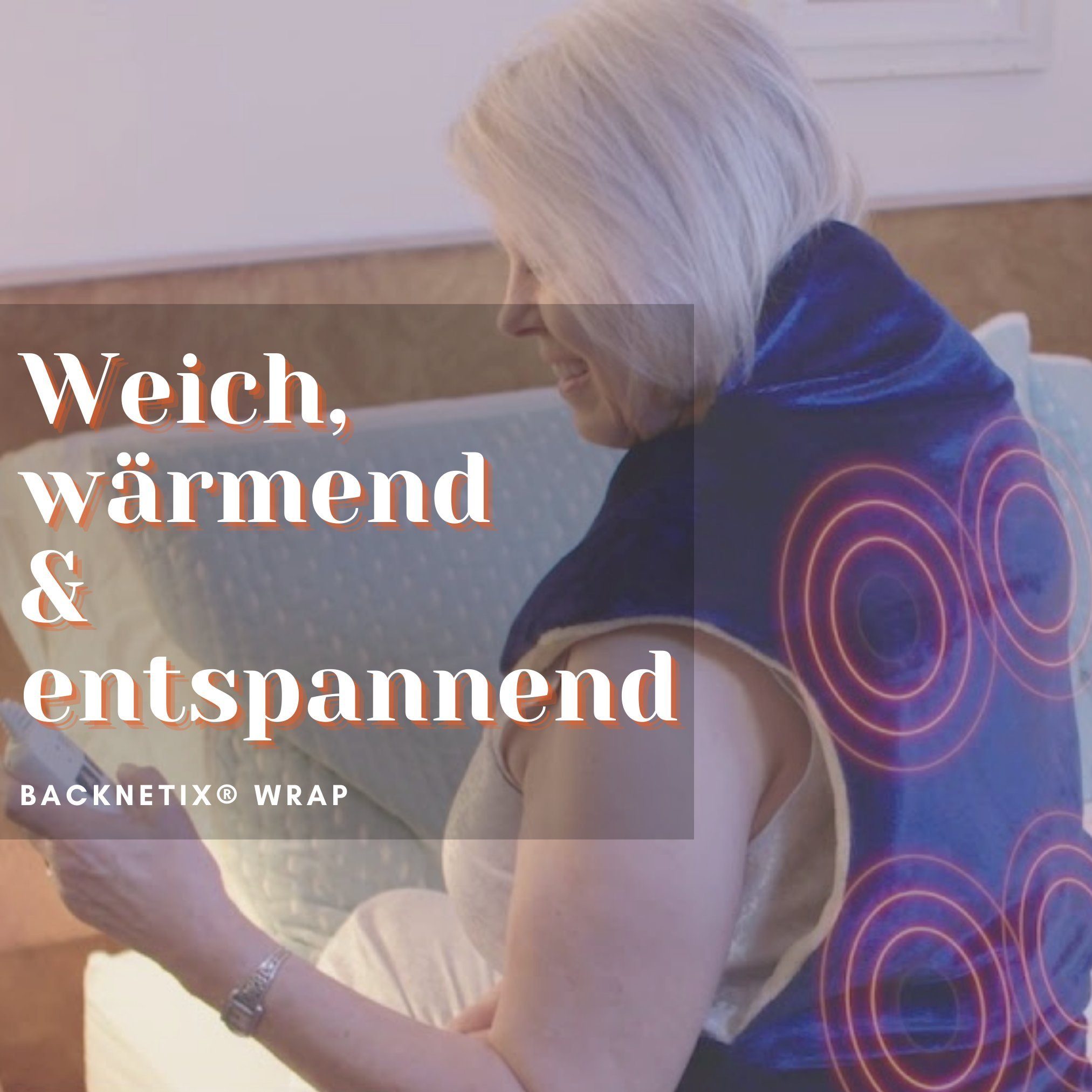 Best Direct® Heizkissen Backnetix® Wrap, In 2 Varianten, S-M: 38-48 / L-XL: 50-56, Nacken - und Rückenkissen, mit Massagefunktion, inkl. Reisetasche