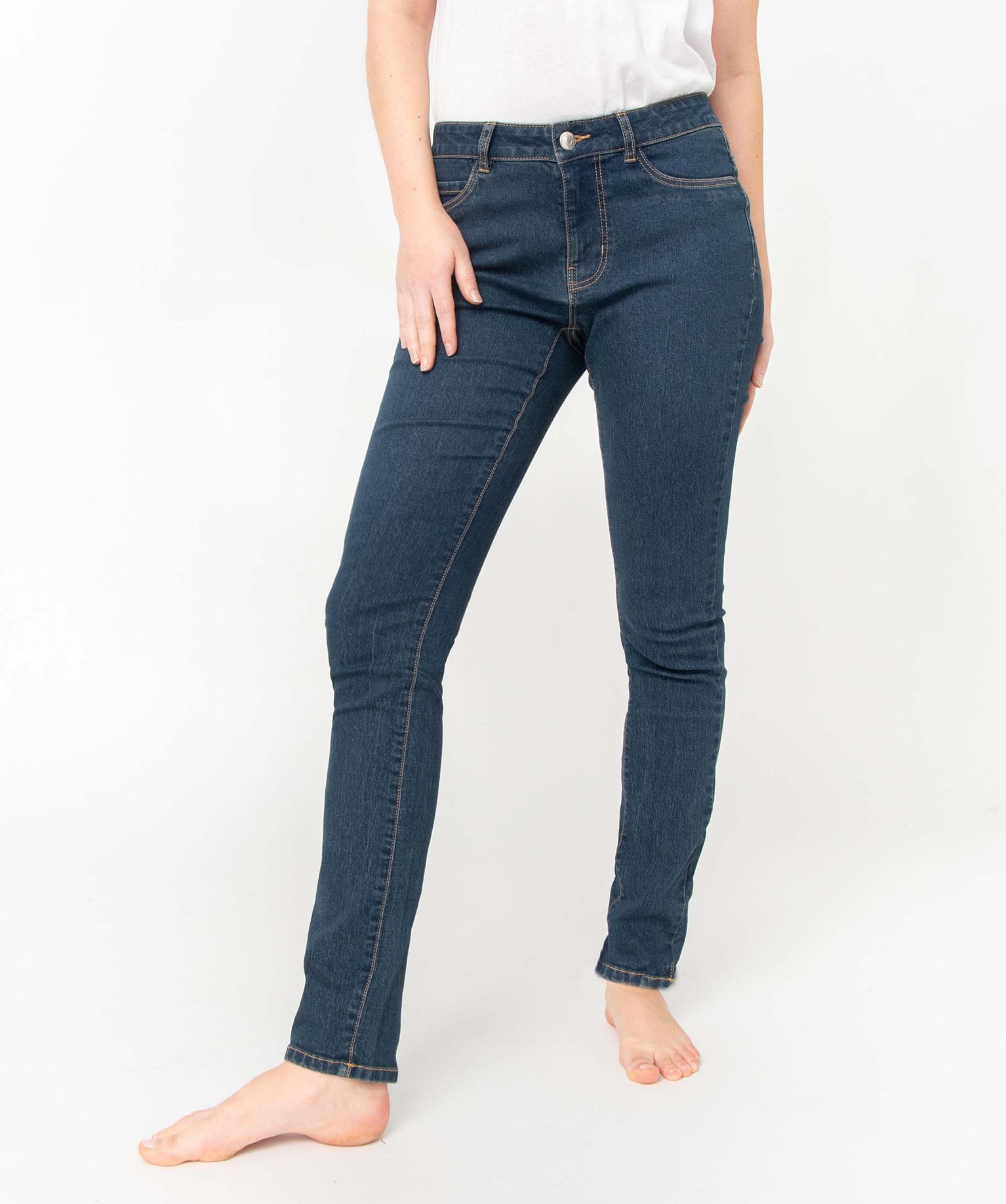 Jean femme coupe Slim stretch brut | GEMO
